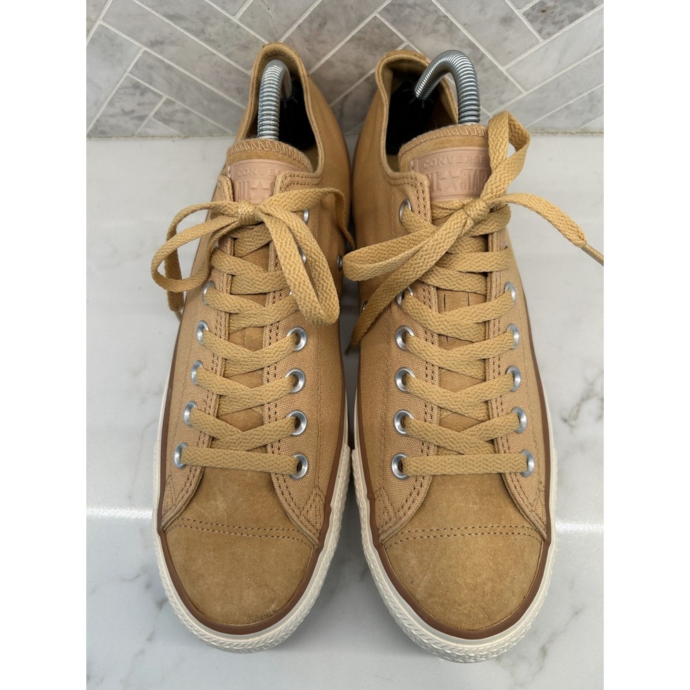 Converse Chuck Taylor All Star Canvas Low Top Sneakers Mens Size 9 Tan Khaki - Picture 6 of 9
